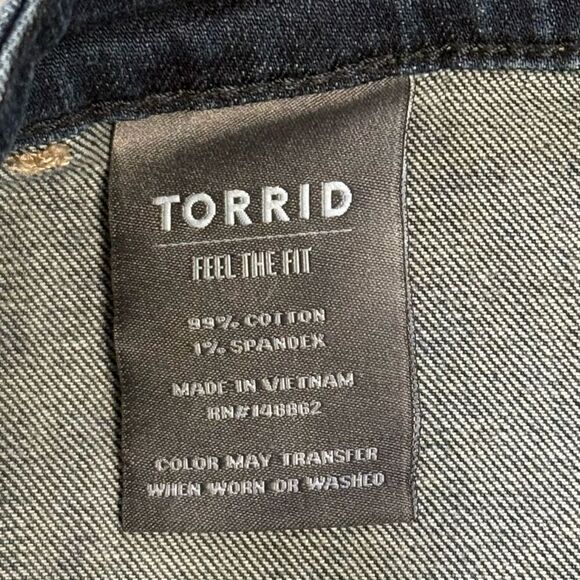 Torrid Vintage Stretch High Rise Wide Jeans Sz 16T TALL - Picture 11 of 13